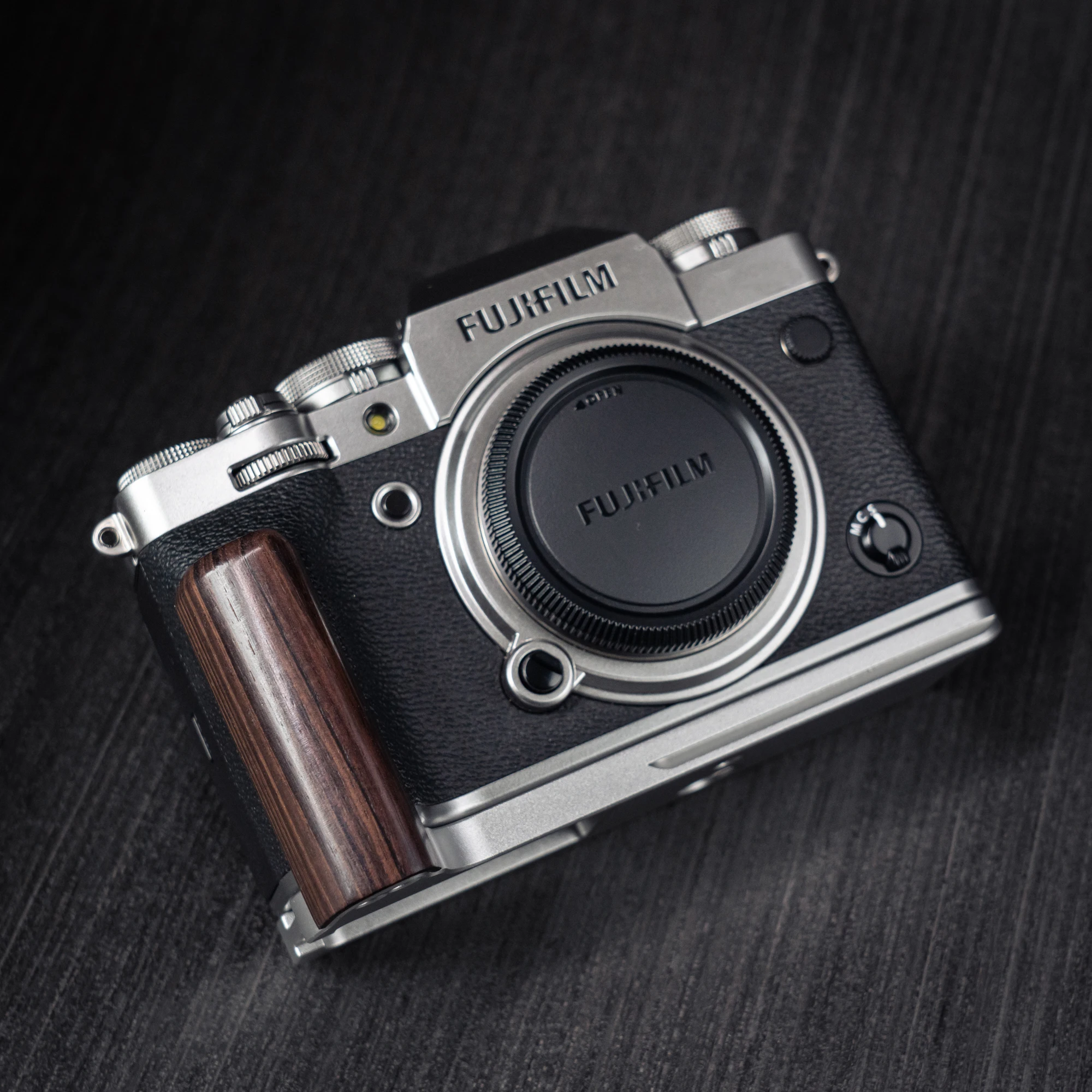 나무 손잡이 L 홀더 후지필름 XT5 후지 X-T5 카메라용 퀵 릴리즈 L 플레이트 브래킷 홀더 초경량 알로이 베이스