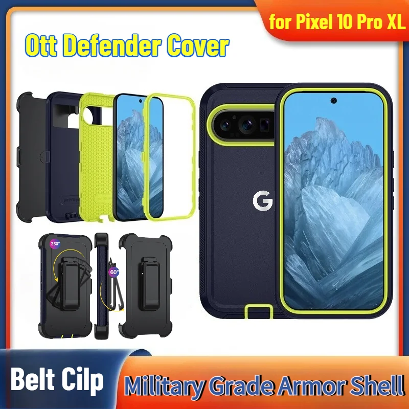 Military-Grade Shockproof Defender Armor Case with Belt Clip - Enhanced Anti-Drop Protection