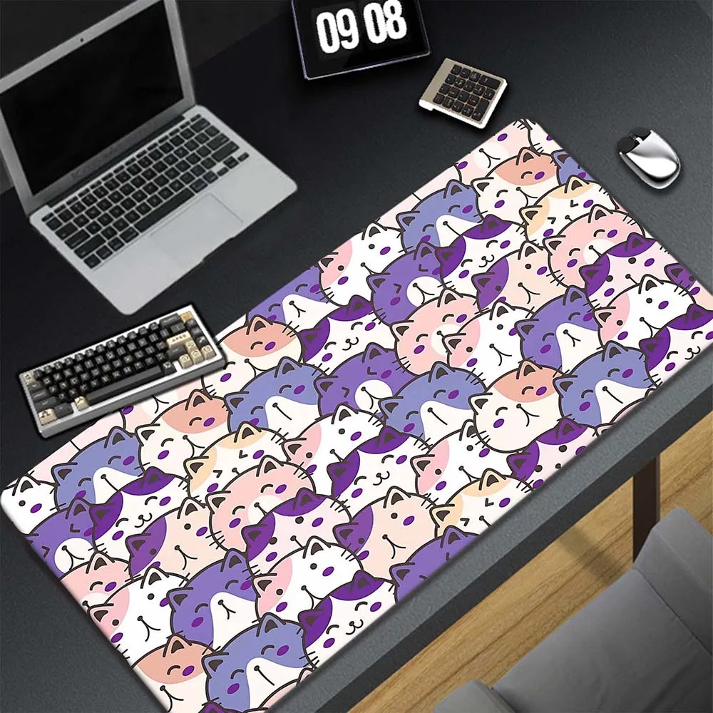 

Kawaii Cute Cat Mouse Pad Gaming Speed Keyboard Pads Office Rubber Desk Mat XL Desk Mat Pc Gamer Keyboard Pads Home Table Carpet