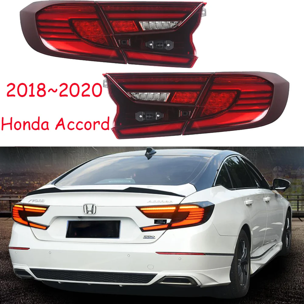 

Задний фонарь для автомобильного бампера Honda Accord, 1 комплект, 2018 ~ 2020 лет, автомобильные светильник, светодиодная задняя фара DRL для Accord, противотуманные фары