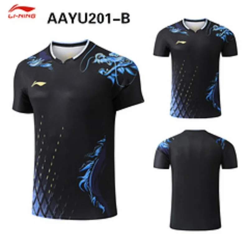 Table Tennis Paris Dragon national team match suit Ma Long Fan Zhendong set same style quick drying short sleeved shirt sport t shirt