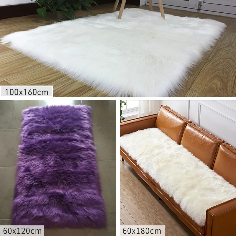 1pc, Tapis À Poils Longs Épais Pour Salon Chambre À Coucher, Tapis