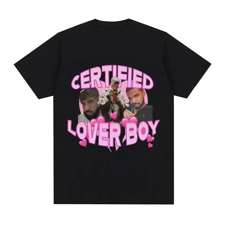 

Certified Lover Boy Music Album T Shirt Funny Rapper Drake Meme Graphic Tee Shirt Men's Hip Hop Fashion Oversized Cotton T-shirt