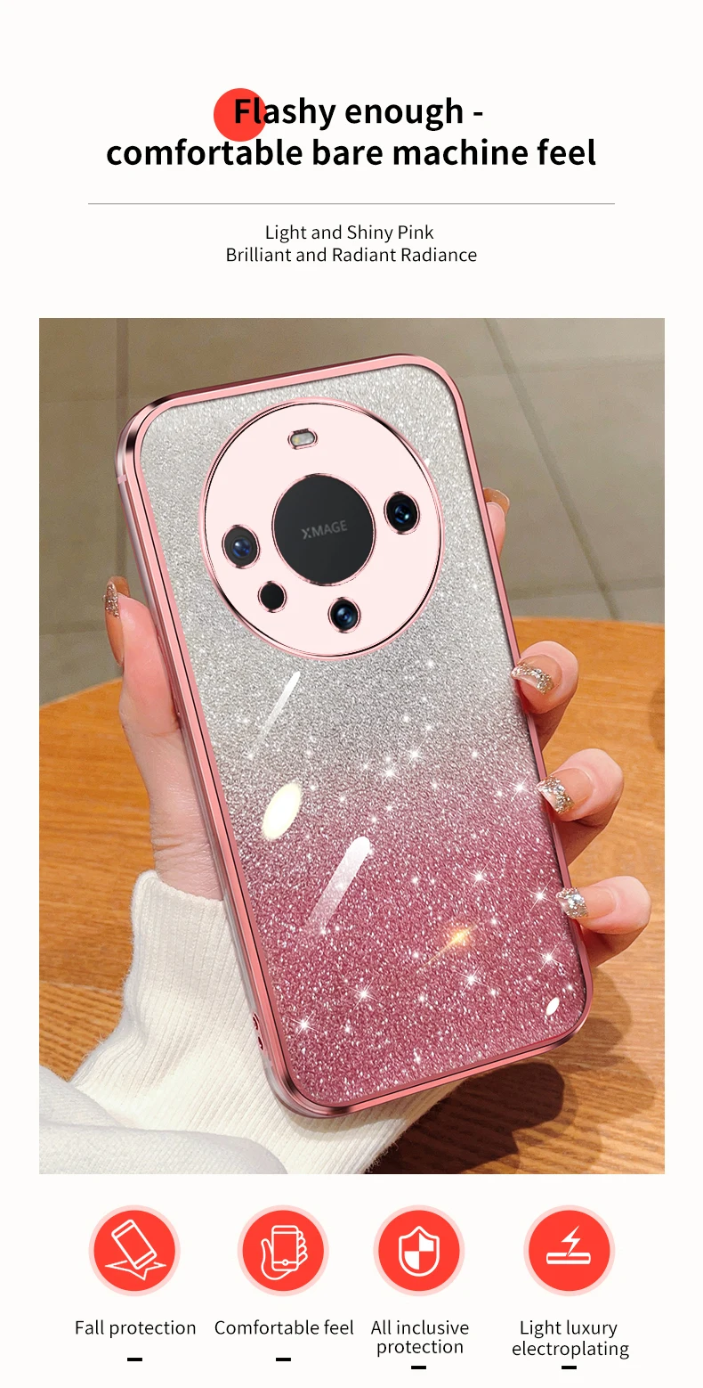 Coque de protection souple avec miroir de maquillage et paillettes pour Huawei Nova 10 Pro, 8, 11, 7, SE, 5 Pro, 3, 4, 5, 6, Nova9se_voghion.com