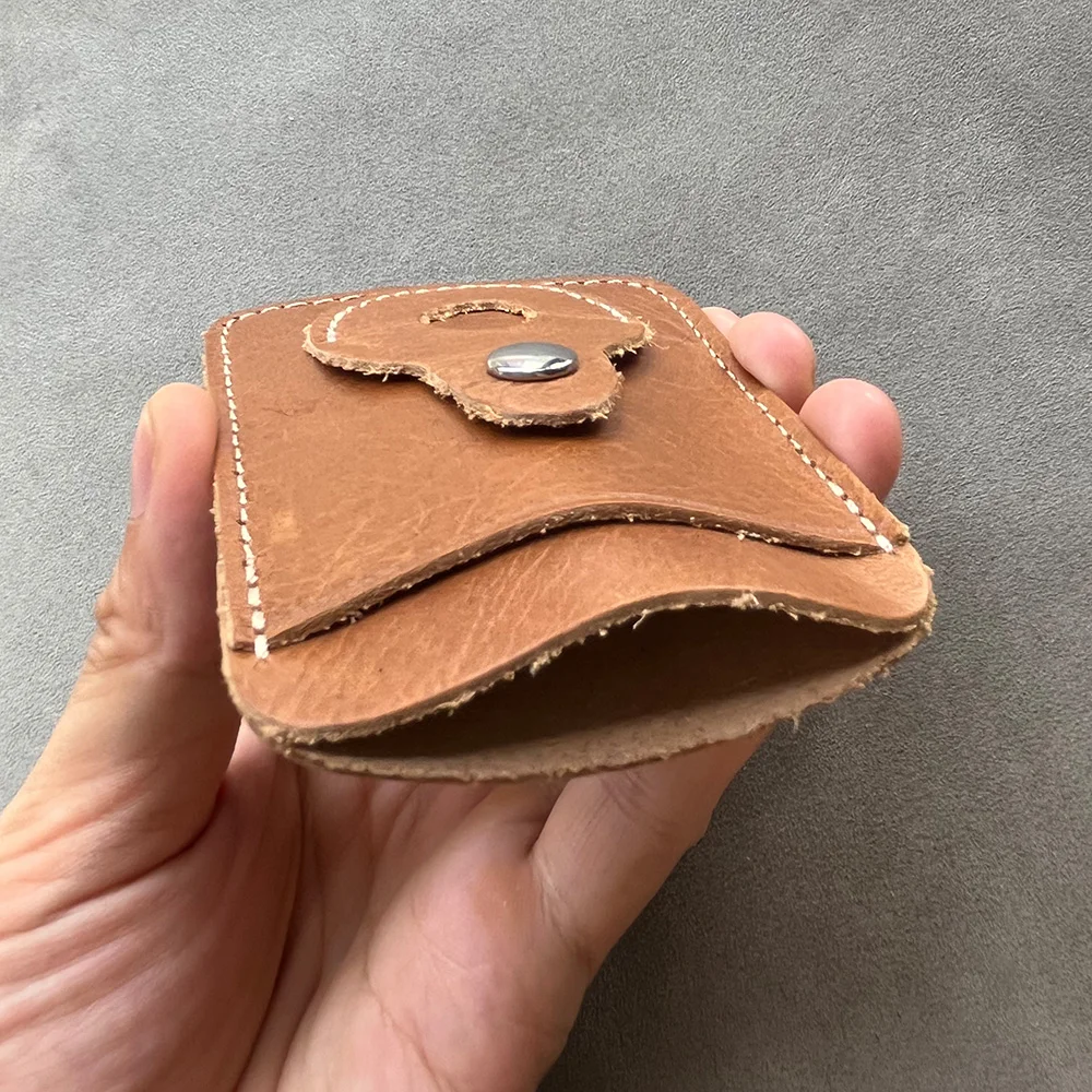 Genuine Leather Money Clip Wallet Card Holder Metal Men Slim Bills Cash Clips Clamp for Money Thin Bill Fold Holder 4