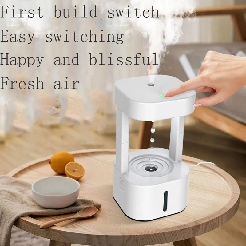 Home Anti Gravity Drip Backflow Spray Humidifier LED Color Night Light Remote Control Aromatherapy Machine Office Atomizer 2