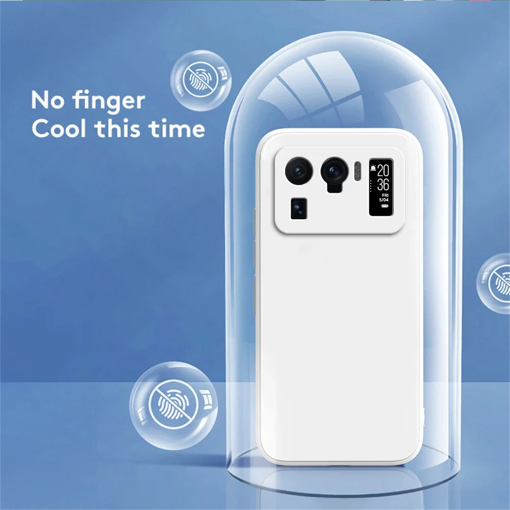 Candy Color Liquid Silicone Luxury Phone Case - Soft Protective Cover with Straight Edge Design