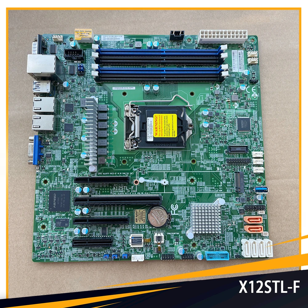 

X12STL-F C252 LGA-1200 PCIE 4.0 M-ATX 128GB DDR4-3200MHz 6XSATA 3 For Supermicro Server Motherboard High Quality Fast Ship