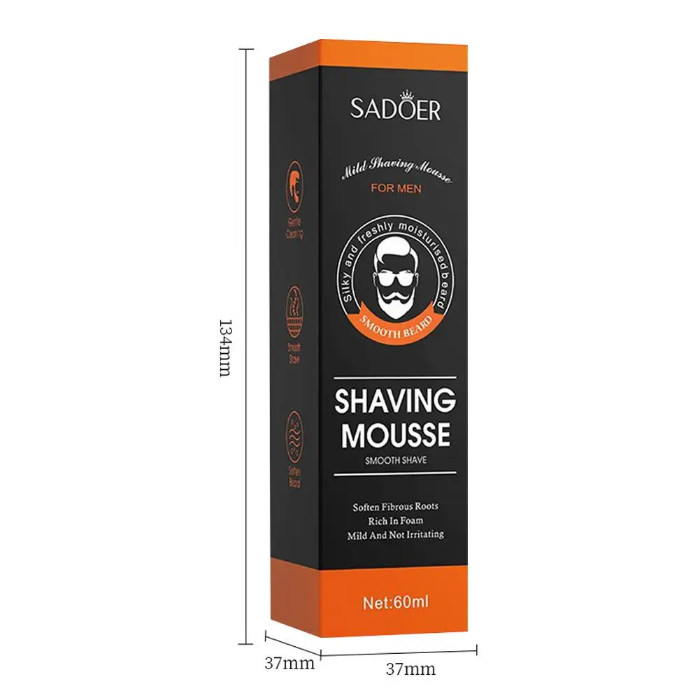 60ML Shaving Gel Shaving Smooth Softening Beard Roots Cleanses Shave Cream Shave Gel Smooth Cream For Men