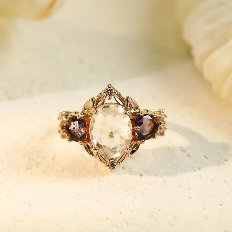 Women Simple Ring Small Fresh Copper Inset Artificial Zircon Ring Classic Personality Rings for Women Jewelry Bling Ring Men 4