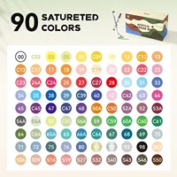 Arrtx 90 Colors Paint Markers Paint Pens, Acrylic Markers Brush Tip for Rock Painting, Wood, Canvas, DIY Crafts Making 2