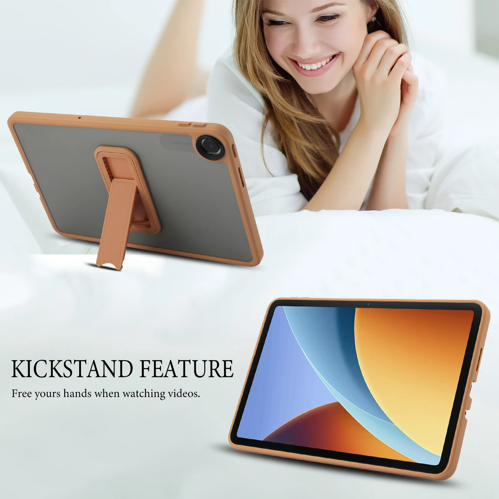 Durable 9.7 Tablet Case with Kickstand – TPU + PC Hybrid Skin-Touch Protective Shell