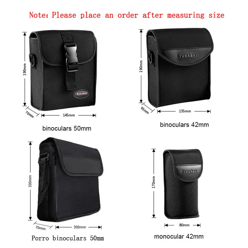 Eyeskey 42/50mm 지붕 Porro 쌍안경 가방 케이스 휴대용 카메라 가방 방수 단안 가방 최고의 쌍안 스트랩 세련된 가방