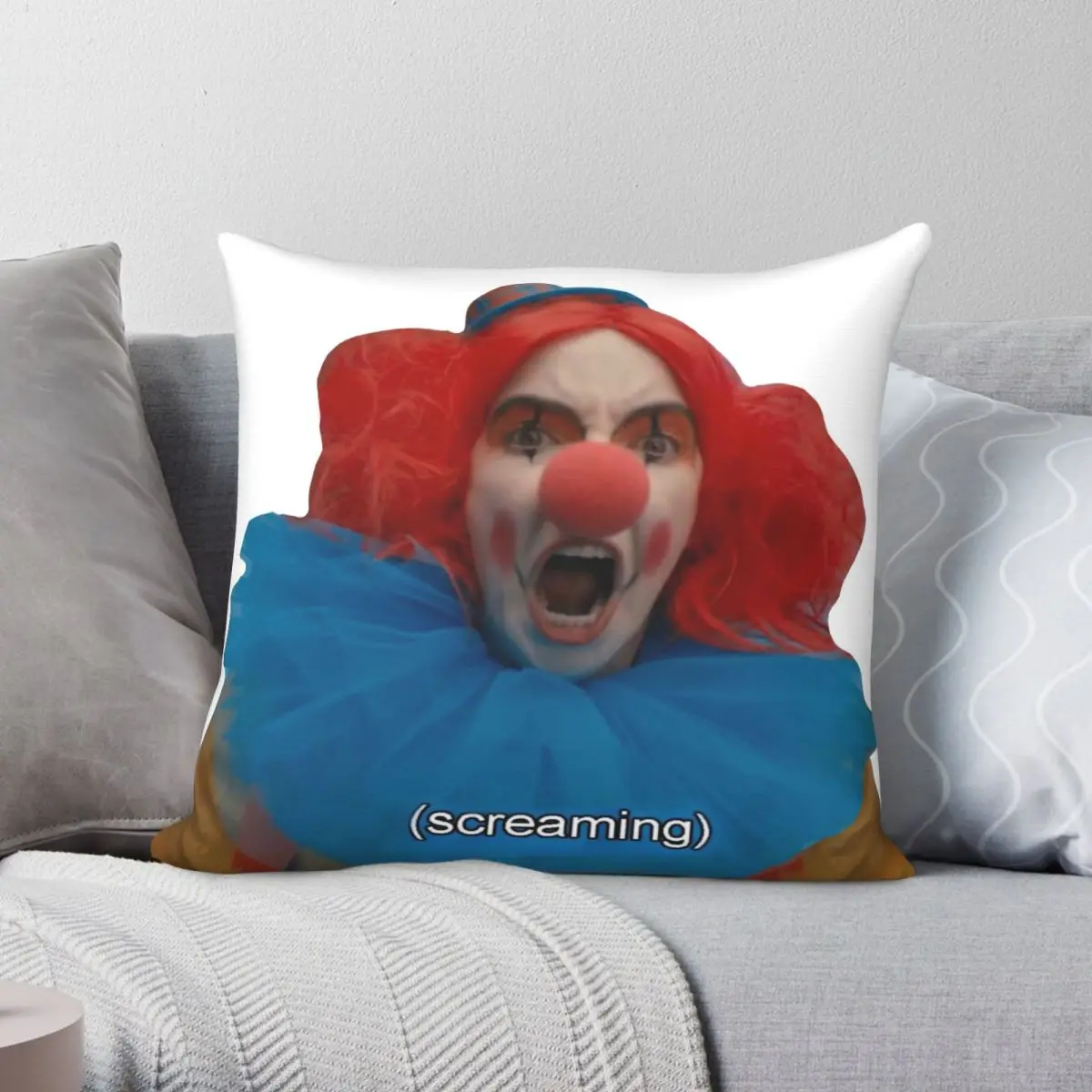 

Clown Villanelle Pillowcase Polyester Linen Velvet Creative Zip Decor Pillow Case Home Cushion Cover