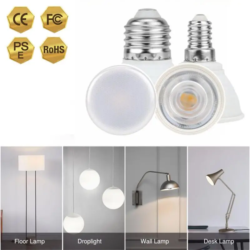 

MR16 E14 E27 Spotlight 6W AC220V-240V Led Bulb Beam Angle 24 120 Degree Energy Saving indoor Light Bulb for Table Lamp