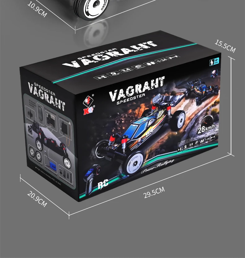 WLtoys 244016 1/24 Scale High Speed 2WD Remote Control Car Drift