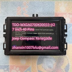 LCD Display With Touch Screen 7 Inch 40 Pin Uconnect VP2R For 2017-2021 JEEP Compass Renegade Car CD Audio Radio Navigation