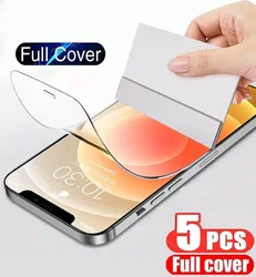 Premium Hydrogel Full Cover Screen Protector Pack (5 Pieces) - 5Pcs (For iPhone 14 Plus)
