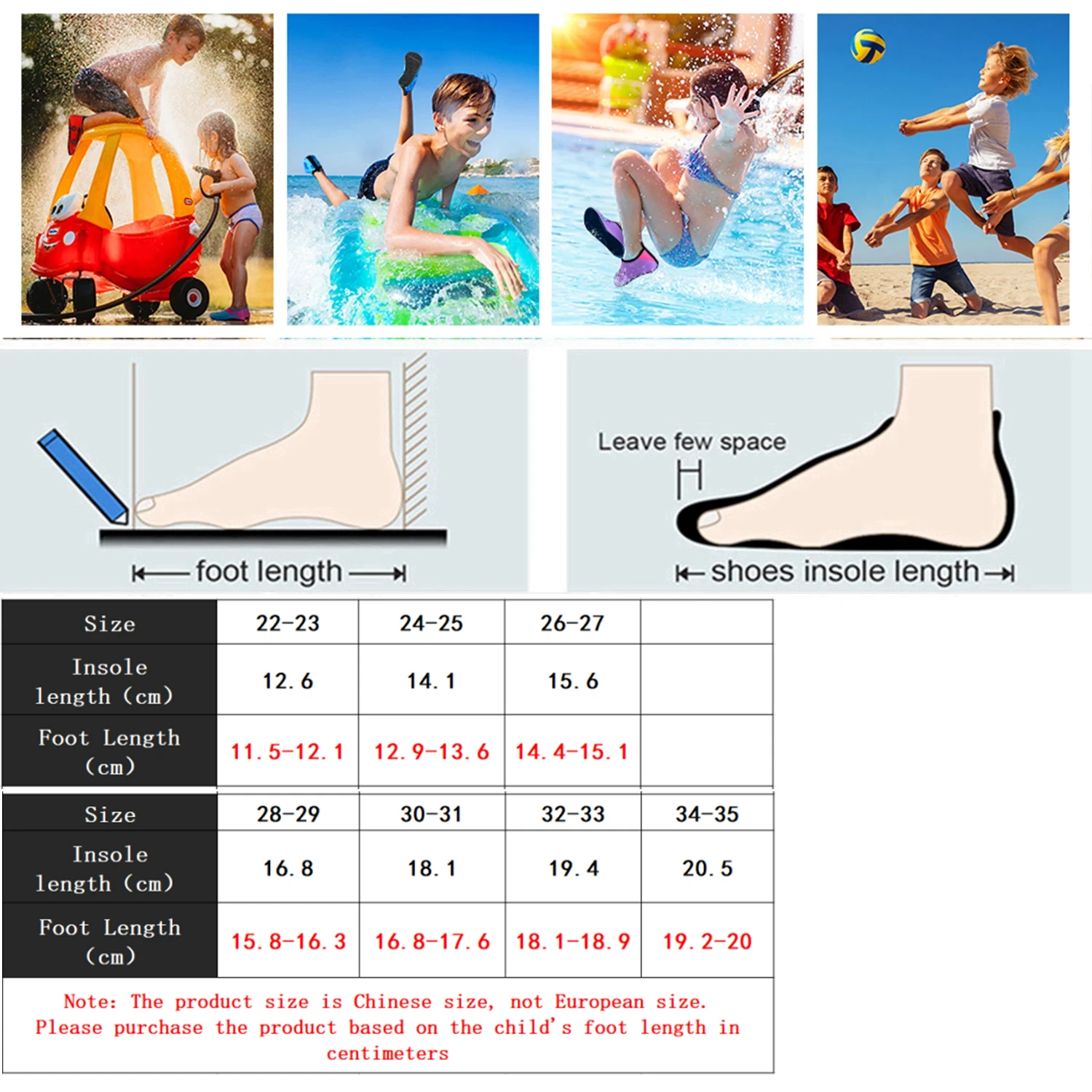 Water Sports Shoes Kids Water Sport Beach Shoes for Swimming Surfing