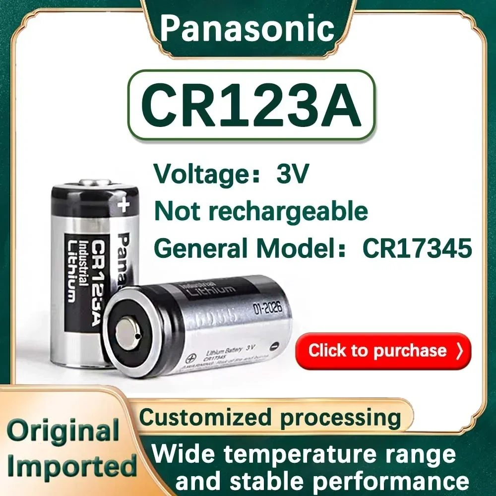Panasonic 123 Lithium 3V Battery 1PCS for lithium battery