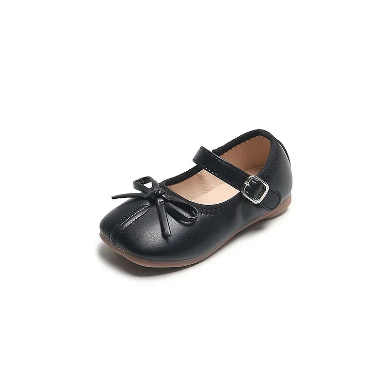 Kids Shoes Spring For Baby Girls Bow Princess Shoes Children Fashion Party Korean Style Cute Green Toddler Flats Single Shoes 6