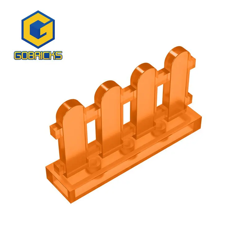 Gobricks 10pcs MOC 벽돌 부품 33303 피켓 울타리 1x4x2 Paled 호환 빌딩 블록 입자 DIY 아이 퍼즐 장난감 선물