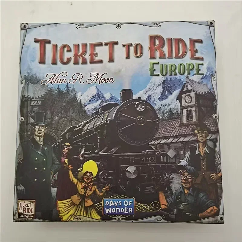 English U.S. version of the railroad train ticket trip all series Ticket To Ride Europe board game cards