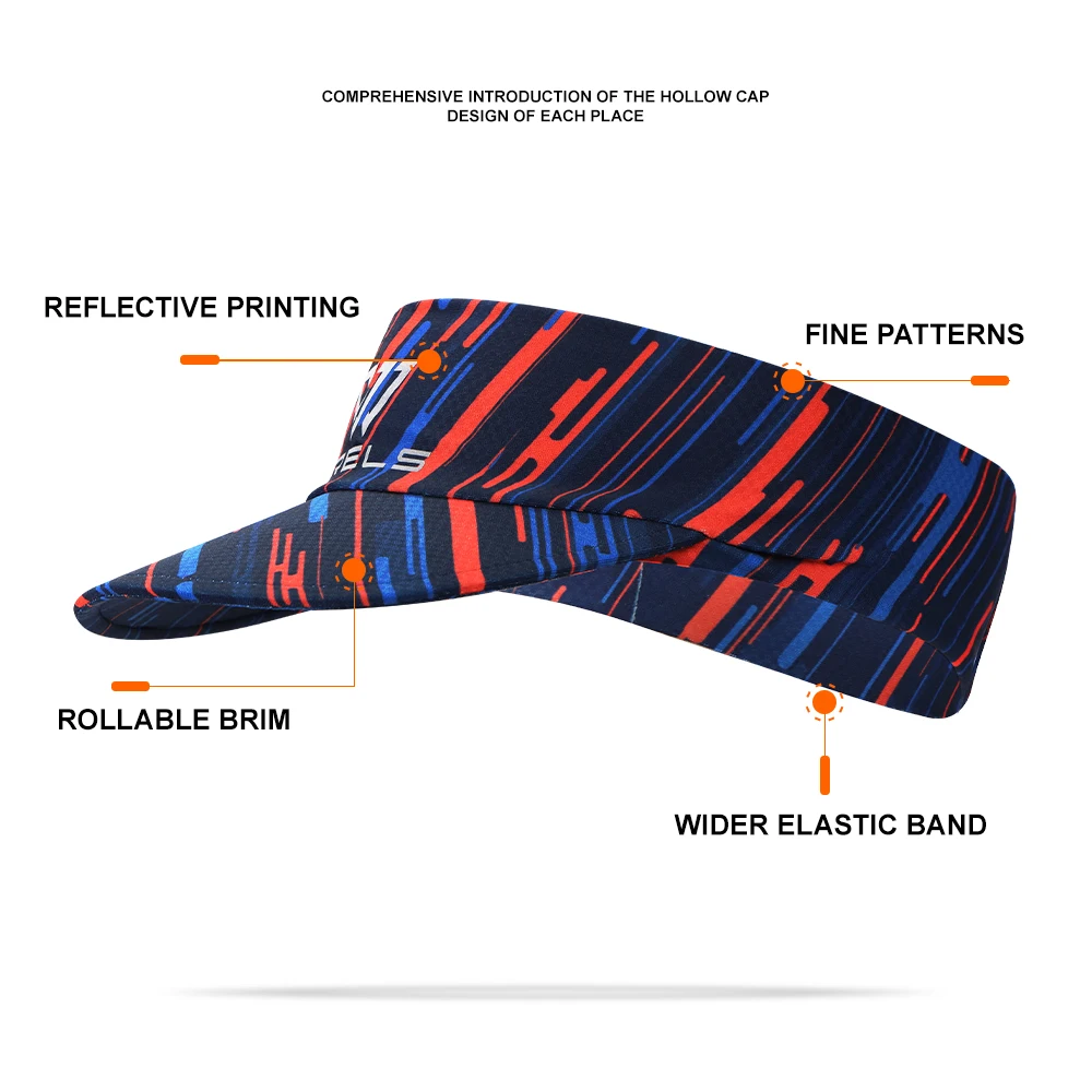 WRELS Sports Empty Top Hat Marathon Running Cross-Country Quick-Dry Sun Hat Sweat-Absorbing Sunscreen Hat for Men and Women 5