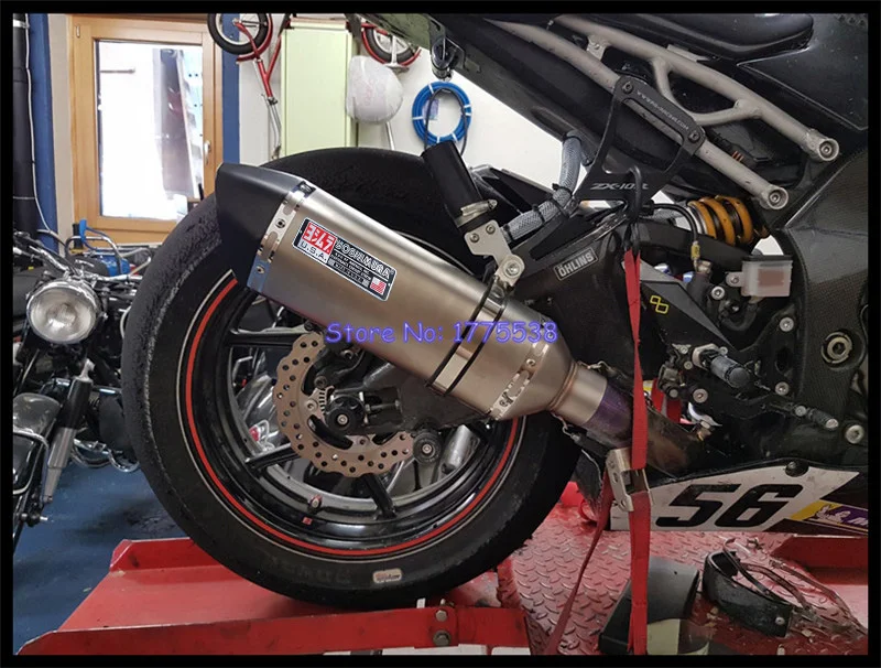 Left/Right ID:51mm/61mm Universal Motorcycle Exhaust Escape Moto Muffler DB Killer for KTM Tmax530 Xmax300 MT07 MT09 ER6N CB400 - Image 6