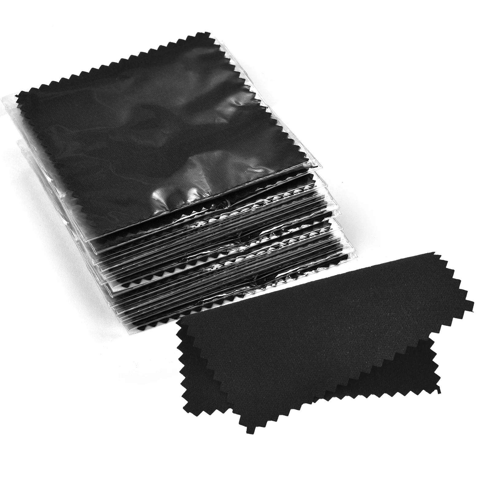 Set of 50 Silver Polishing Cloths - Individually Packaged Soft Cleaning Wipes