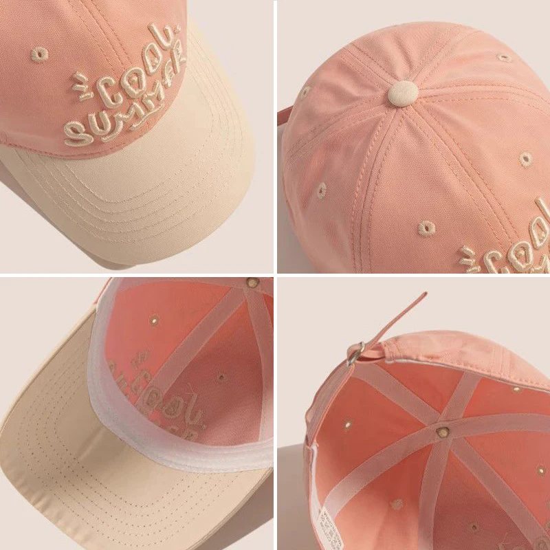 Contrasting Color Children Baseball Hat Kids Sun Shading Duck Tongue Cap Fashion Embroidery Baby Duckbill Hats 2-7Year Boys Girl 5