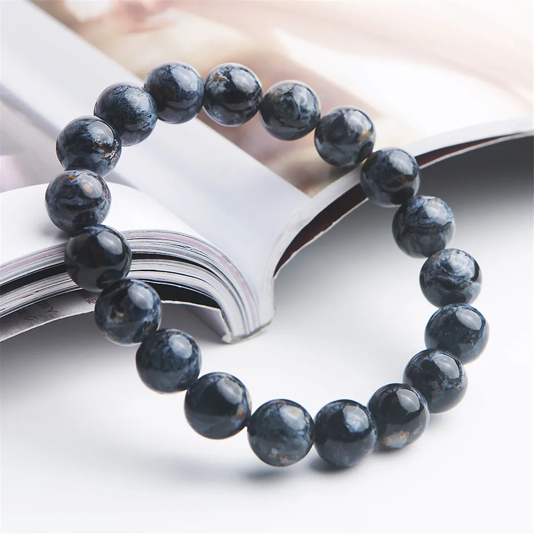 

10mm Natural Blue Pietersite Bracelet For Woman Lady Man Gift Crystal Round Beads Namibia Energy Stone Strands Jewelry AAAAA