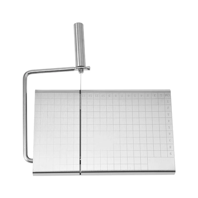 Stainless steel cheese slicer with scale for household use, butter, cheese, cheese, ham slicer, kitchen cutter, baking tool