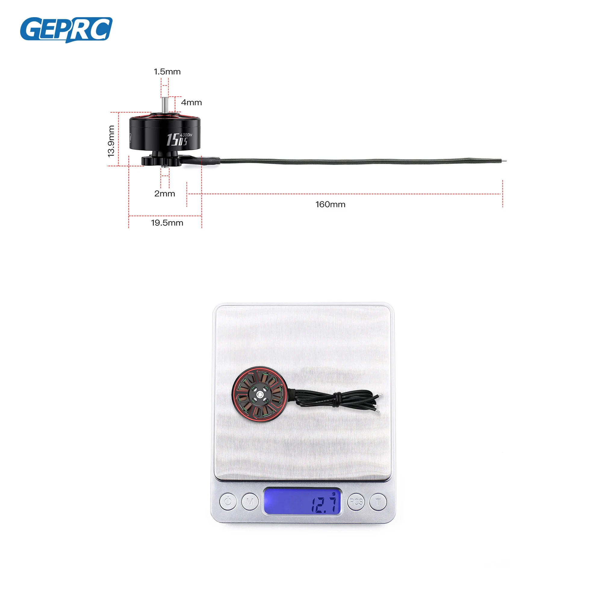 GEPRC SPEEDX2 1505 4300KV Motor 20A-30A Brushless 16.8V Motor Black with 2.5 - 3.5 Inch RC FPV Racing Drone Multicopter thumbnail 5
