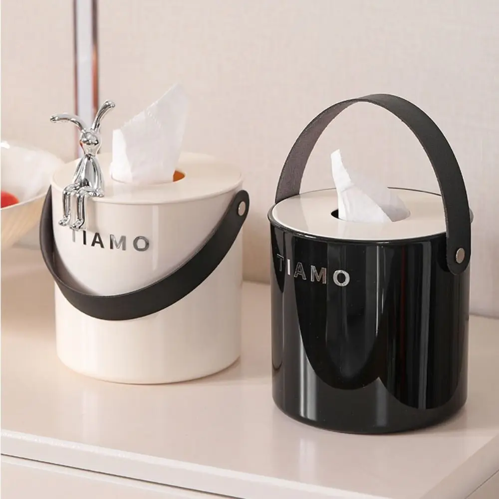 

PP Cylindrical Paper Towel Box Gift Creative INS Tissue Dispenser Napkin Holder