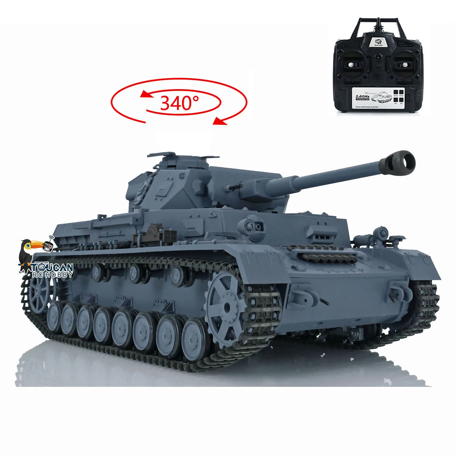 Char RC HengLong 1/16 avec BB et infrarouge - Tank robot télécommandé