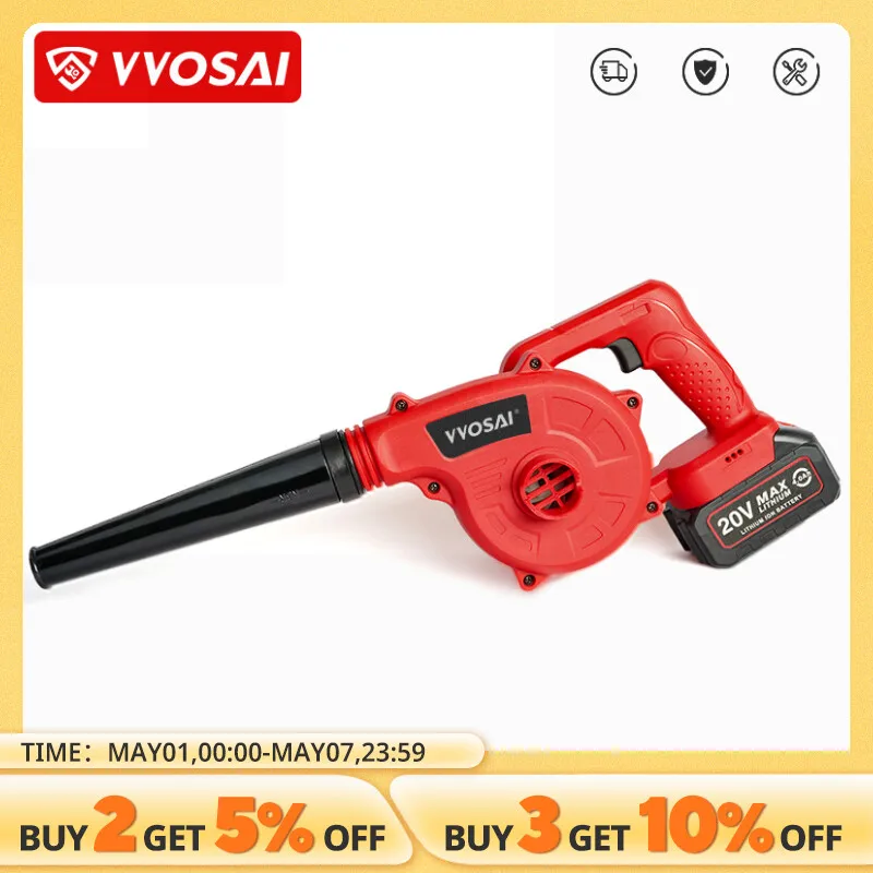 VVOSAI 정원 무선 진공 청소기 송풍기, 먼지 날림, 컴퓨터 수집기, 수동 작동 전동 공구, 20V 
