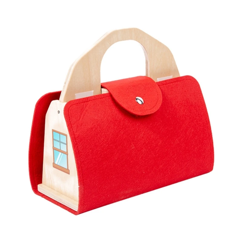 

Cutting Fruit Vegetable Kitchen Toy for Kids Play Pretend Play Educational Toy Toddler Fine Motor Skill Handbag Toy D5QF