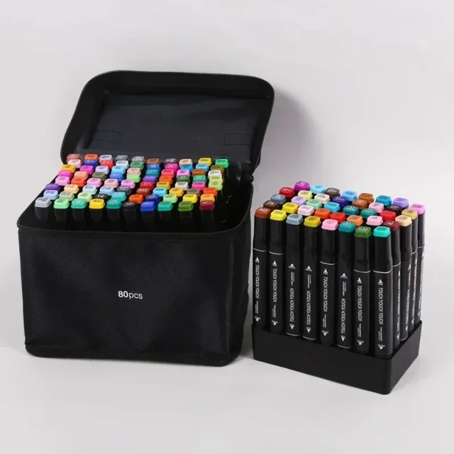 Touch Markers 48/60/80/120 Colors Marker Set Graphic Art Tip