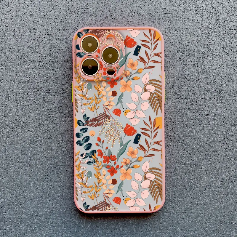 Elegant Pink & Purple Peony Flower Shockproof Phone Case