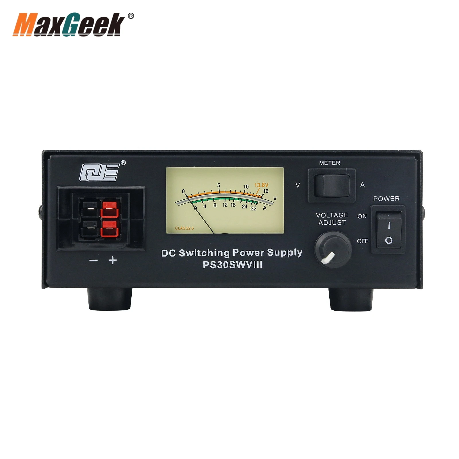 

Maxgeek QJE 13.8V 30A DC Switching Power Supply PS30SWVIII 8Th Generation Regulated Power Supply For Radios