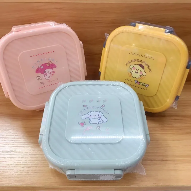 

Sanrio Kawaii Anime My Melody Cinnamoroll Students Compartmentalized Lunch Box Kuromi Hello Kitty Food Container Toys for Girls