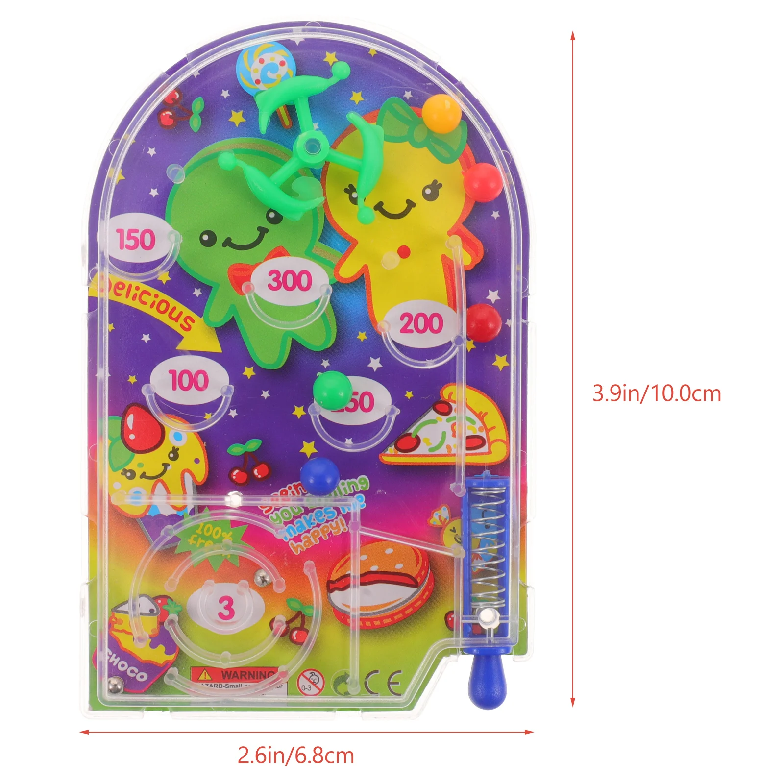 10 Pcs Pinball Machine Pachinko Child Children’s Toys Desktop Kids 10X68X05CM Plastic Table Game 4