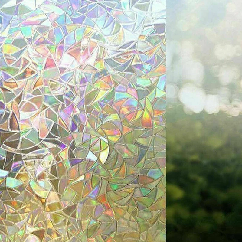 

3D оконная пленка, радужная фотография, Антистатическая Наклейка на стекло