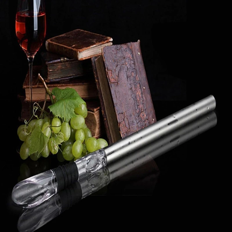 Wine Chiller Stick, Wine Cooling Stick, Cooling 3-In-1 Stainless Steel Cooler Stick With Nozzle