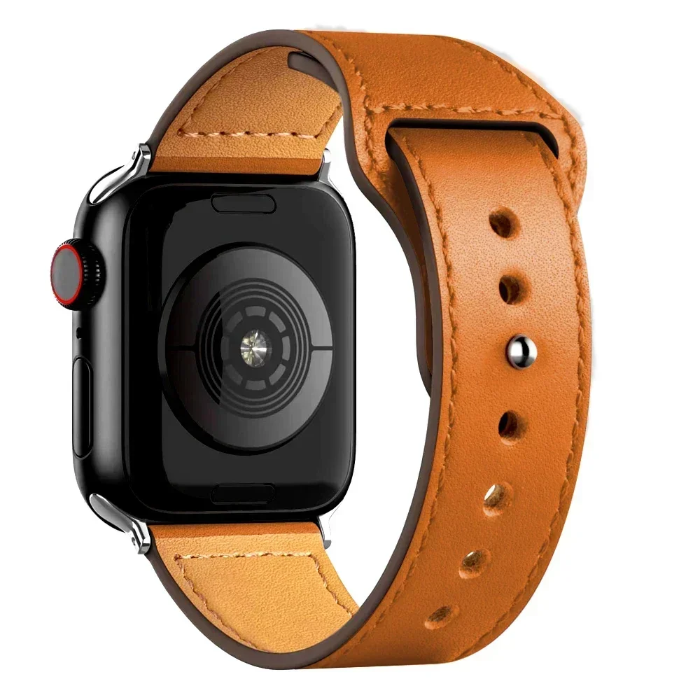 Lederarmband für Apple Watch 10 46 mm Band Ultra 2 49 mm 44 mm 40 mm 42 mm Sportschlaufenarmband iWatch Serie 9 8 7 5 6 SE 41 mm/45 mm – Detail 28