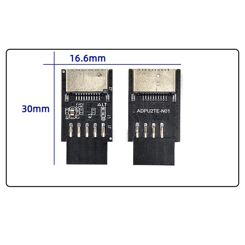 Placa-mãe usb2.0 9pin para TYPE-C A-KEY conector frontal conversor usb3.2 TYPE-E interface adaptador de cabeçalho