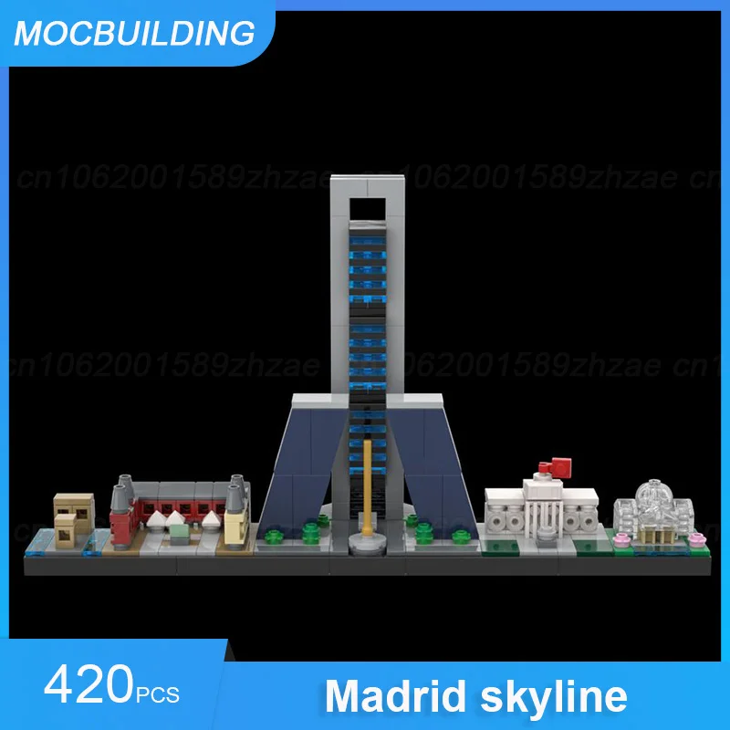 MOC Bausteine Toronto Postkarte oder Pisa oder Madrid Skyline Architekturmodell DIY Zusammenbau-Bausteine Ausstellungsstücke Geschenke – Detail 9