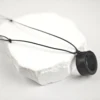 CHENYISHI Round Shungite Pendant Necklace - Natural EMF Protection Stone Unisex Healing Crystal Jewelry for Men and Women 1