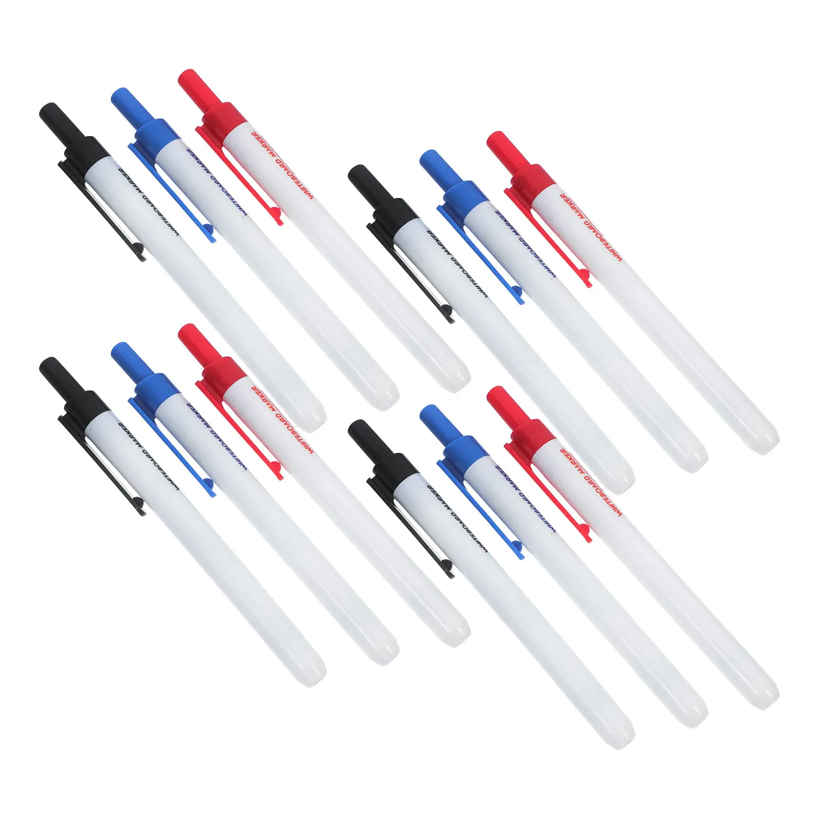 12개입 화이트보드 마커 지울 수 있는 드라이 이레이저 펜 가정 사무실 학교 다용도 유리 플라스틱 세라믹 필기용